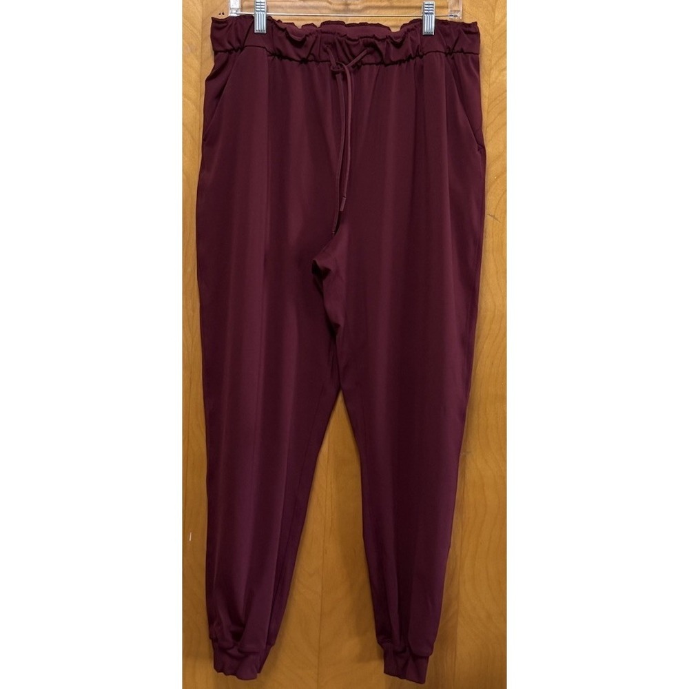 Lululemon Womens Stretch High-Rise Jogger Full Length Athleisure Red Merlot 12 - Picture 3 of 15
